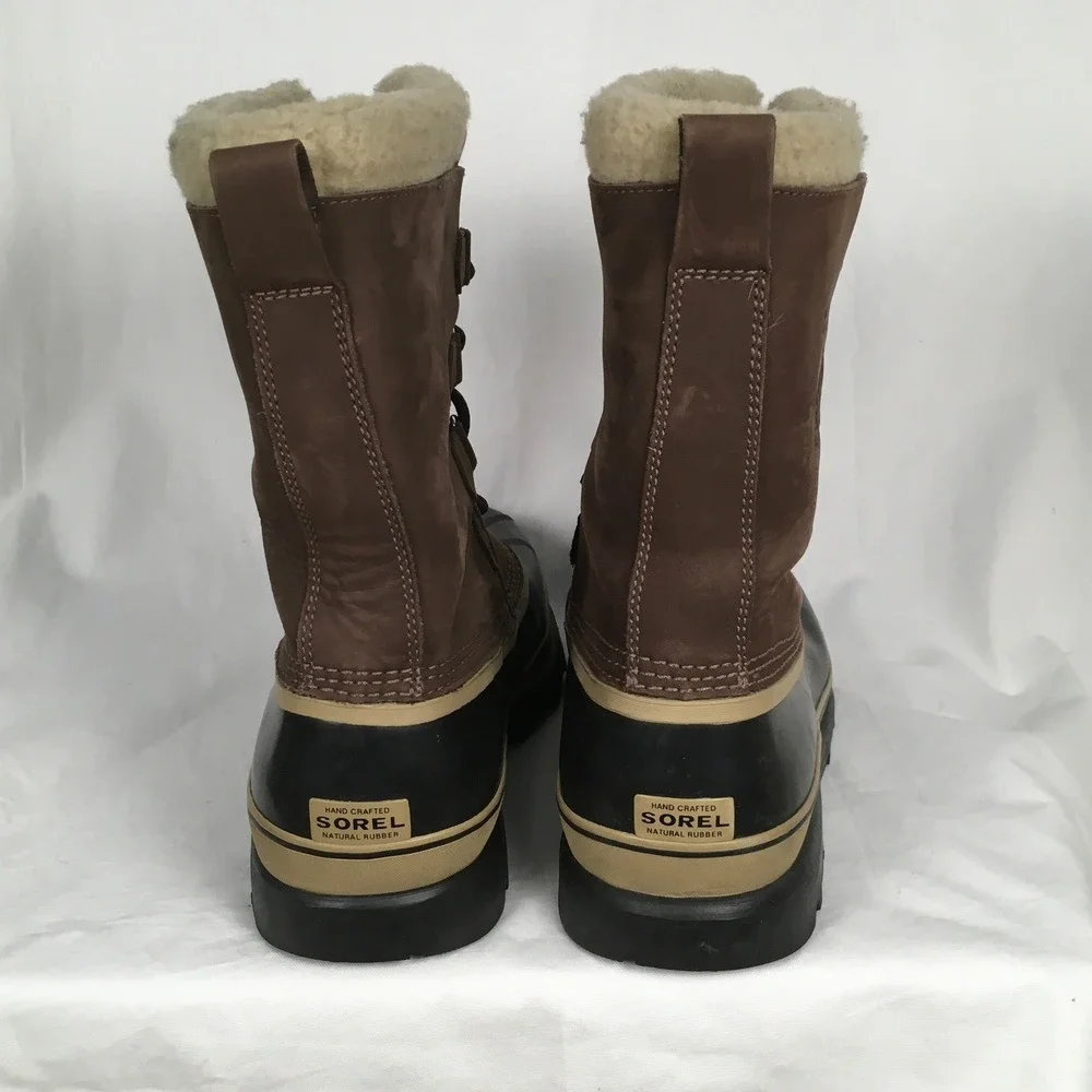 Sorel Caribou Men's Snow Winter Boots Duck Leather Sherpa Lining‎ Size 15